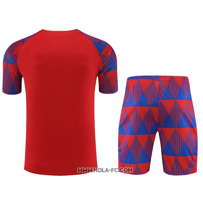 Chandal del Barcelona 2023-2024 Manga Corta Rojo - Pantalon Corto